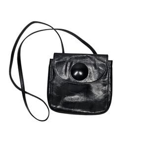 Hobo International Di Cross-Body Button Flap Bag, Black Leather